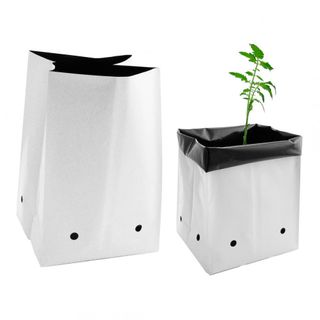 50 Bolsas Cultivo Plástico Blancas.8 Litros