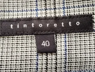 Falda Tintoretto cuadros gris y blanco