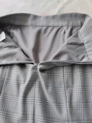 Falda Tintoretto cuadros gris y blanco