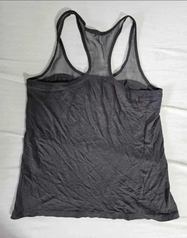 Top Bershka nero con inserti trasparenti taglia M