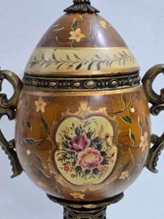 Ánfora Clásica Decorativa con Tapa