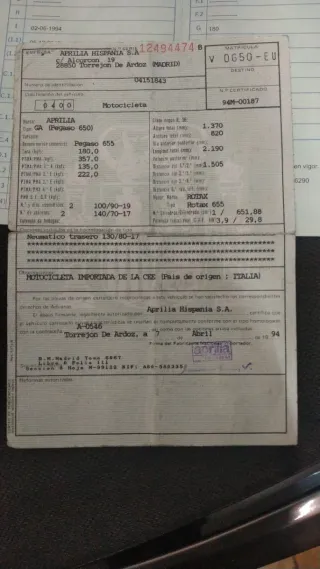 Aprilia Pegaso 655 Enduro Negra