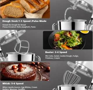 Amasadora Batidora POWWA 660W 7.5L