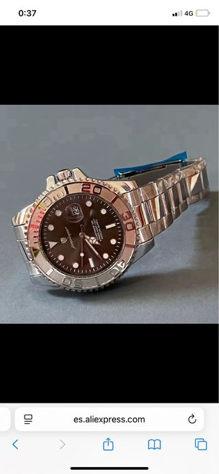 Reloj Poedagar Marrón y Plateado