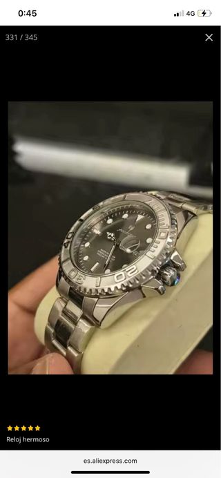 Reloj Poedagar Marrón y Plateado