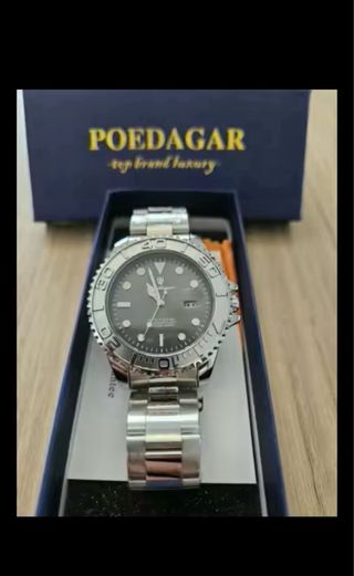 Reloj Poedagar Marrón y Plateado