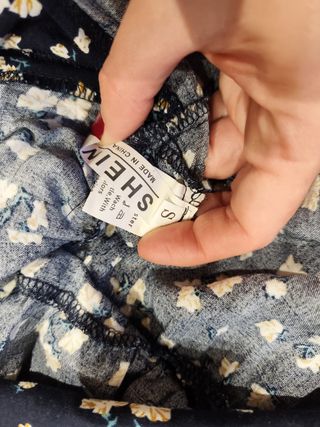 Vestido largo azul floral