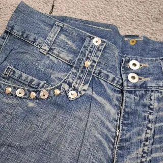 Y2K Baggy Jeans Donna Doppio Bottone Vintage 2000s