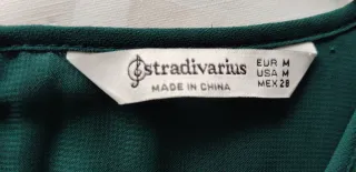 Blusa verde plisada manga larga