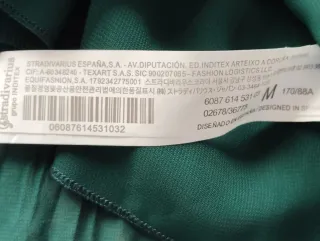 Blusa verde plisada manga larga