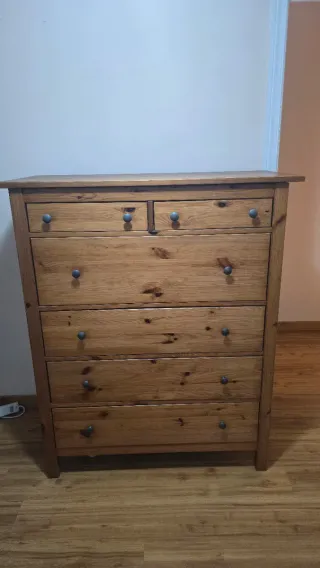Cómoda Ikea Hemnes pino macizo (6 cajones)