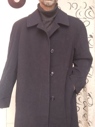 Cappotto Uomo Vintage Blu Revedi lana cashmere 50