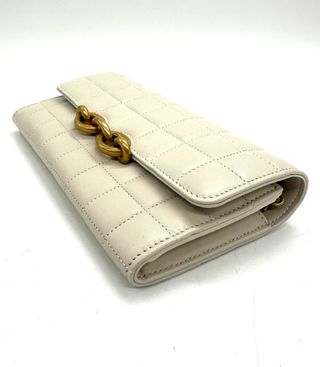 Bolso Saint Laurent Monogram Chain Wallet Beige