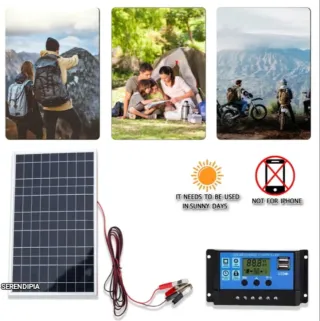 KIT SOLAR: PANEL SOLAR Y CONTROLADOR DE CARGA