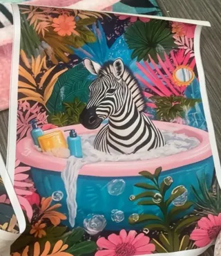 Lienzo Animales Tropicales Perezoso Baño