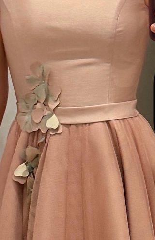 Vestido Silvia Navarro rosa empolvado