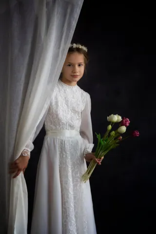 Vestido blanco niña 9-10 años