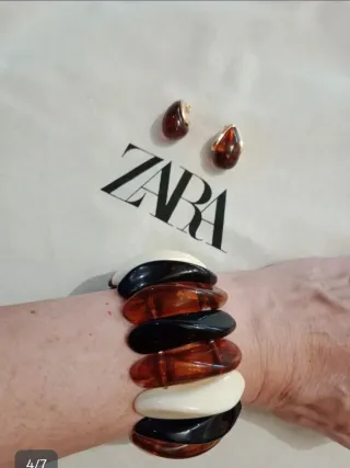Pulsera y pendientes Zara