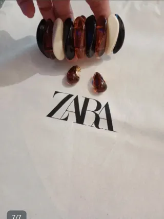 Pulsera y pendientes Zara