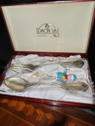 Plata de ley.Juego cubiertos infantil 925