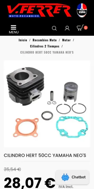 Cilindro HERT NEO'S 50cc Scooter