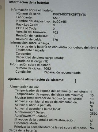 2 unidades de Baterías MacBook 13” Pro A1502