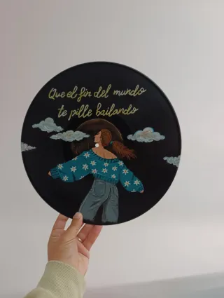 Vinilo pintado a mano de Sabina