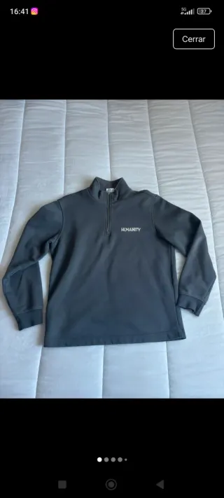 Sudadera Mango Media Cremallera Hombre Talla M