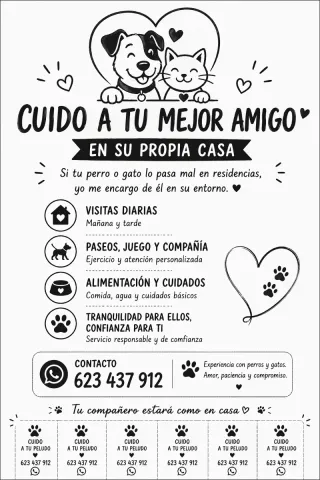 Cuidado de animales a domicilio