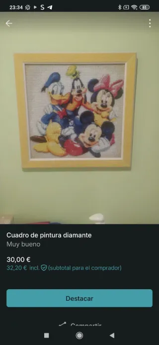 Cuadro Pintura Diamante Disney
