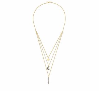 Collar Tous Triple Nocturne Dorado y Plateado