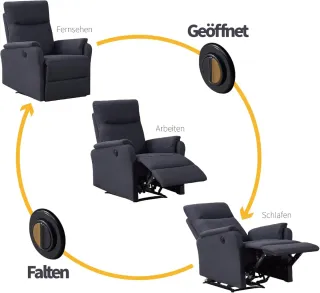 Sillón reclinable eléctrico Z-HOM gris