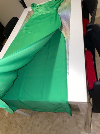 Vestido largo satinado verde Andalucía
