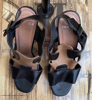 Sandalias Trucco Piel Bicolor Tacón 39