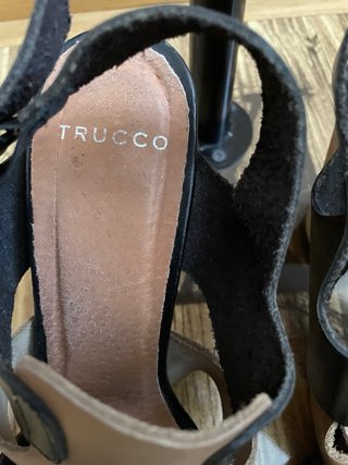 Sandalias Trucco Piel Bicolor Tacón 39