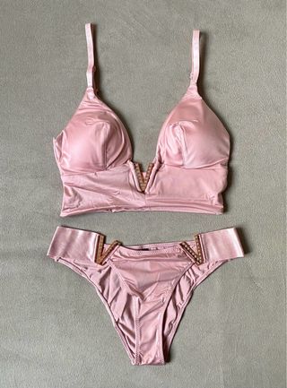 Conjunto lencería Victoria's Secret Rosa