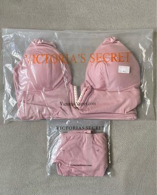 Conjunto lencería Victoria's Secret Rosa