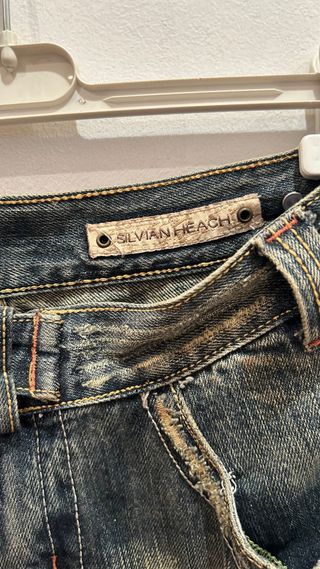 Pantaloncini vintage in jeans di colore blu