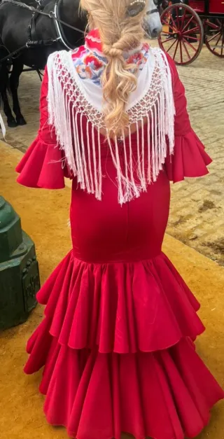Traje de flamenca rojo