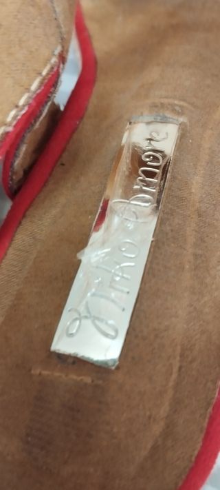 Sandalias cuña esparto rojas