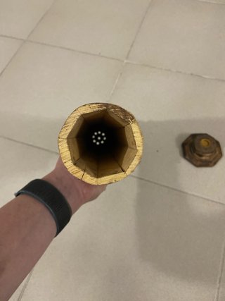 Porta incenso in legno e metallo