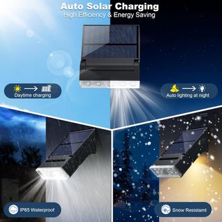 Luces Solares Exterior Ajustable de 90° con Sensor