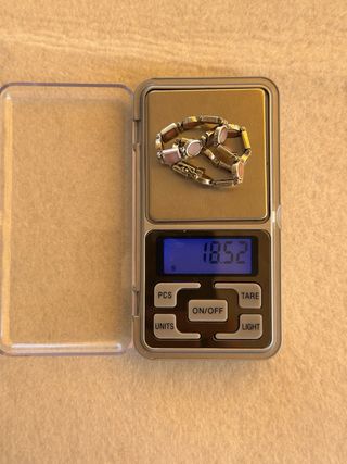 Pulsera Plata con Nácar Rosa Cuadrados y Círculos