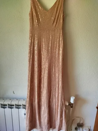 Vestido Rose Gold Lentejuelas Talla M