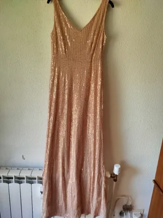 Vestido Rose Gold Lentejuelas Talla M