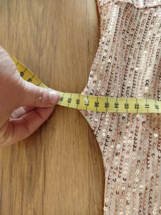 Vestido Rose Gold Lentejuelas Talla M