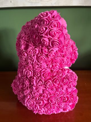 Oso de peluche decorativo rosa