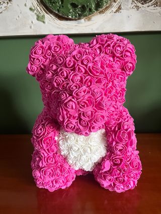 Oso de peluche decorativo rosa