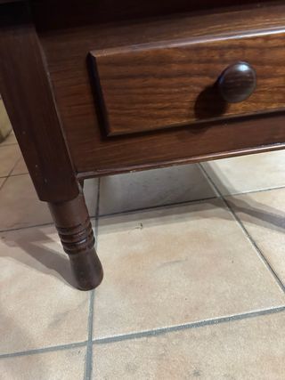 Juego mesa centro y auxiliar madera