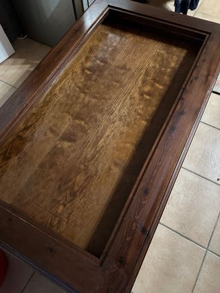 Juego mesa centro y auxiliar madera